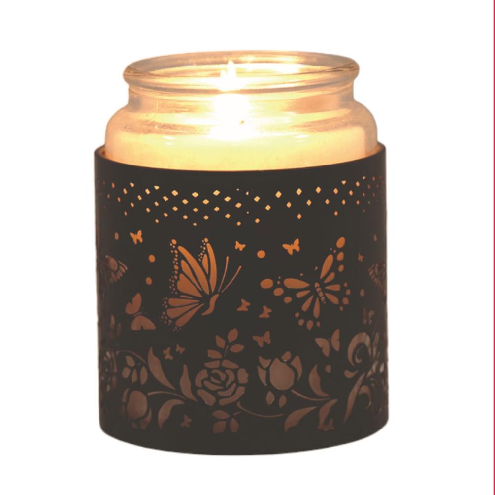 Aroma Black & Gold Butterfly Jar Sleeve & Wax Melt Warmer Extra Image 1